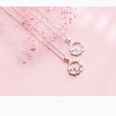 Opal Flower Necklaces