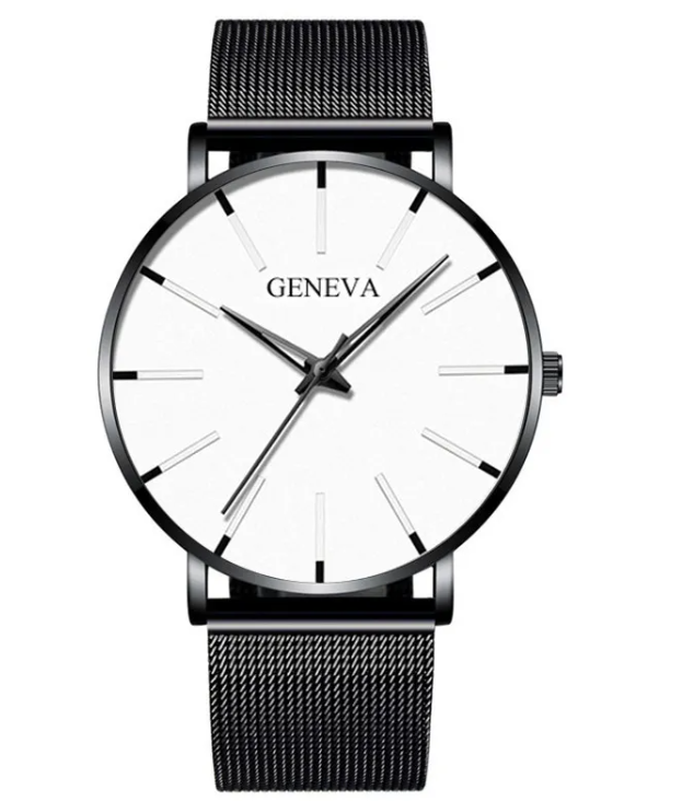Metallic Geneva Strap Watch