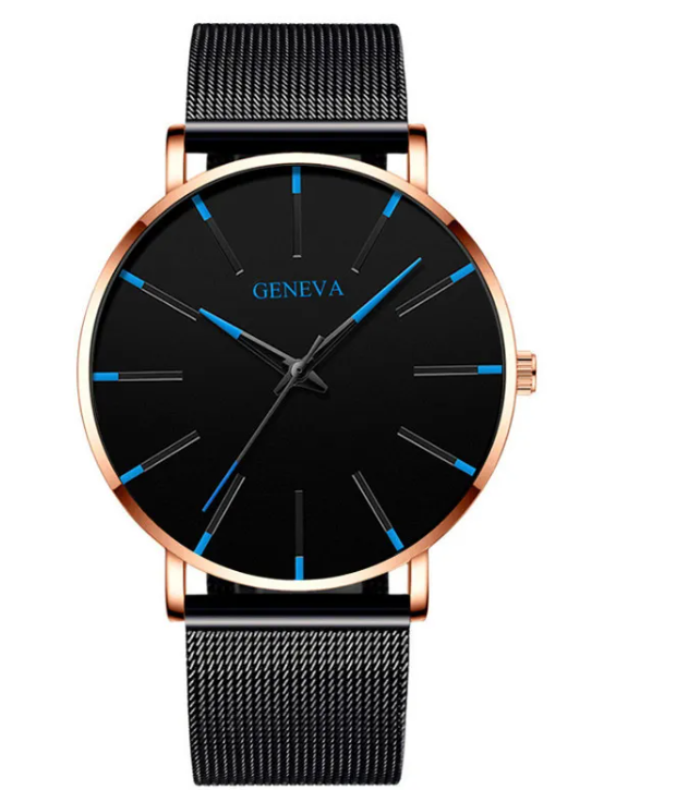 Metallic Geneva Strap Watch