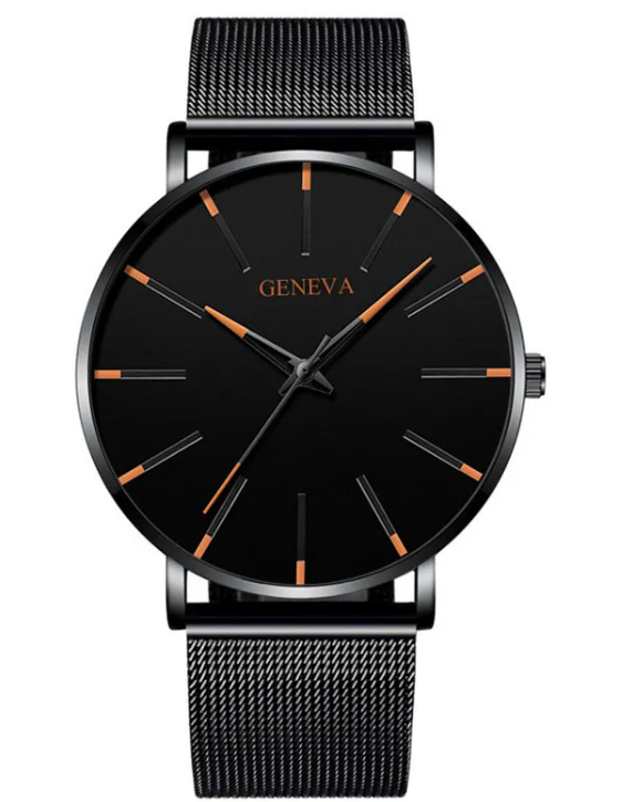 Metallic Geneva Strap Watch