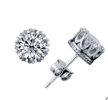 Korean Crown Stud Earrings