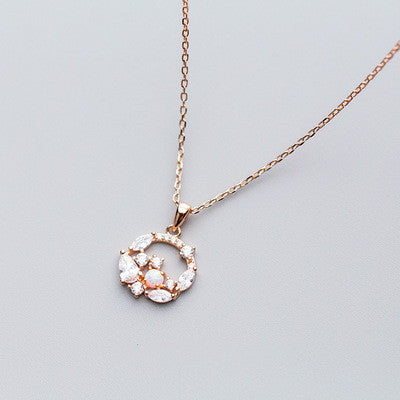 Opal Flower Necklaces