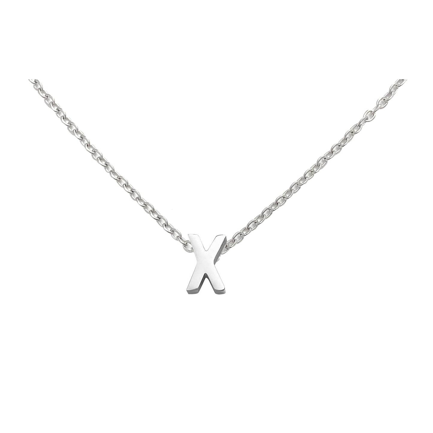 Wironoat Silver Initial Necklaces
