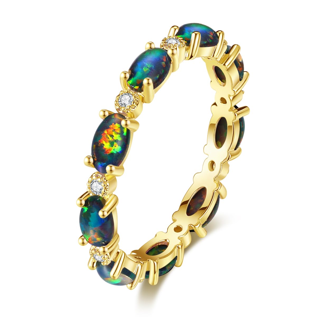 Opal Halo Ring