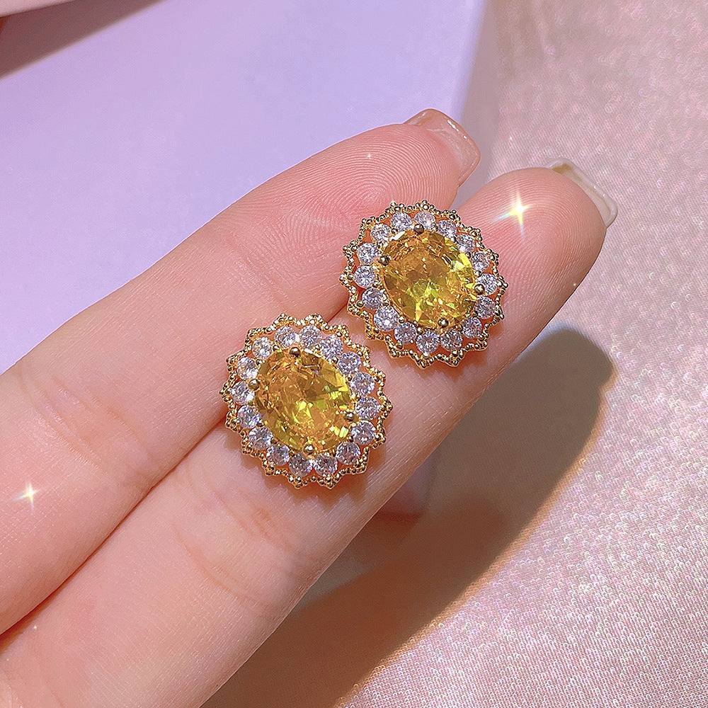 Citrine Inlay Jewelry Set