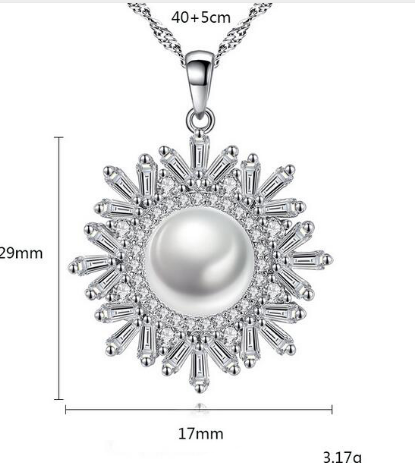 Snowflake Pearl Necklace