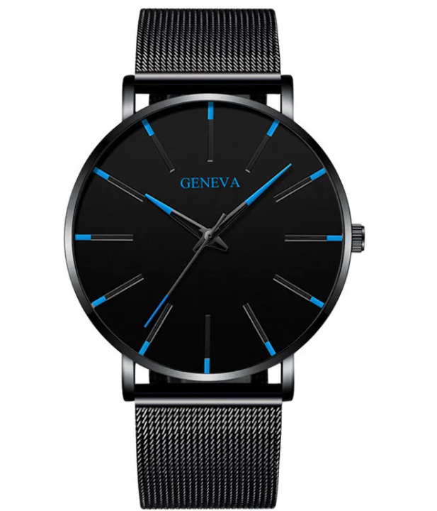Metallic Geneva Strap Watch